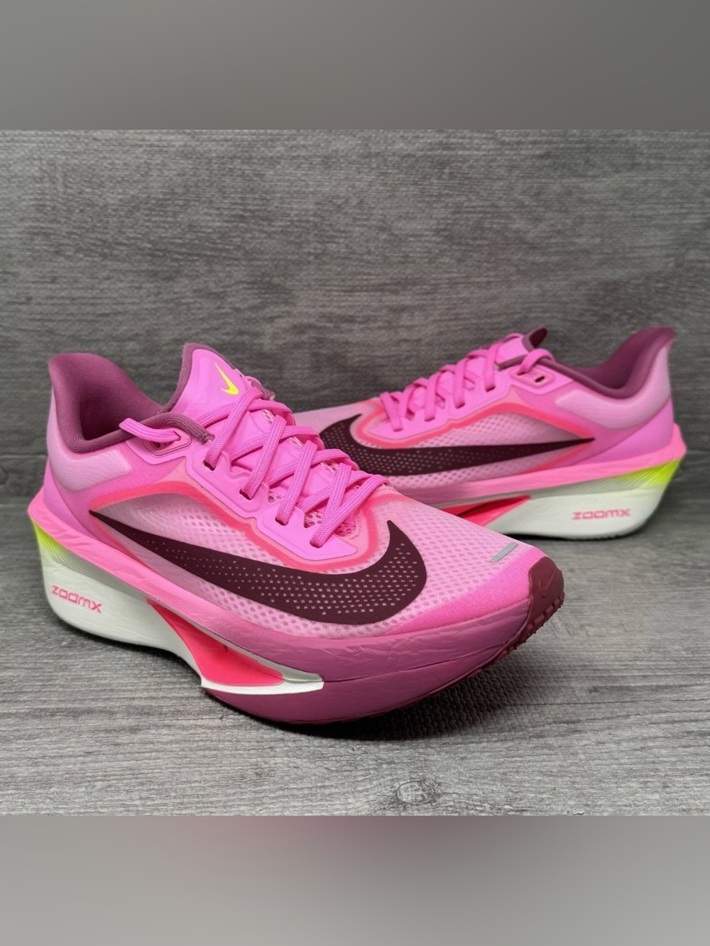 Nike Zoom Fly 6 💅 Pink White Volt Running Shoes FN8455-602 Women's Size 9 NEW